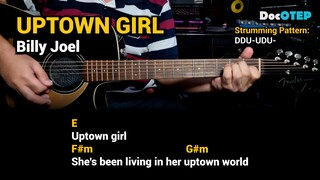 Uptown Girl - Billy Joel (1983) Easy Guitar Chords Tutorial with Lyrics) Part 3 SHORTS REELS