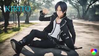 kirito de sword art online feito por IA