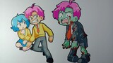 How To Draw Anime Vẽ H1H4 Biến Thành Zombie Hù yummie Và Hiha