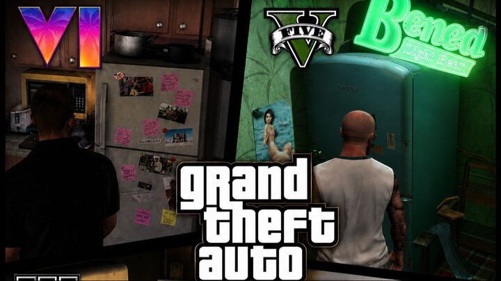 Refrigerator Comparison GTA San Andreas vs. GTA 4 vs. GTA 5 vs. GTA 6
