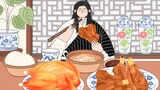 -Wulin Gaiden Mukbang｜Gà nướng và que xương to hấp dẫn của Bai Zhantang~