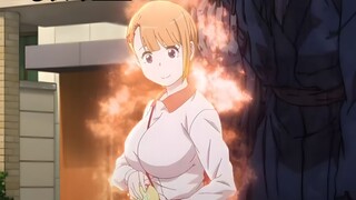 The girl radiated golden light, which attracted a big ghost, and took the little ghost to roast meat