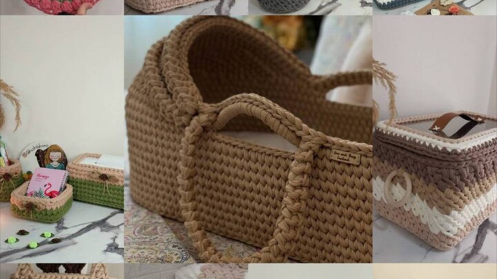 You can purchase various baby carriers and T-shirt yarn organizing baskets from the "Gholab Banoo" I