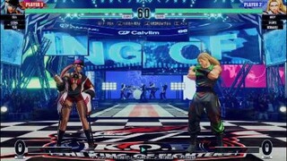 KOF15　チャンピオンvsチャンピオン　世界１位イスラvs世界１位アンディ　リーチが長いイスラ