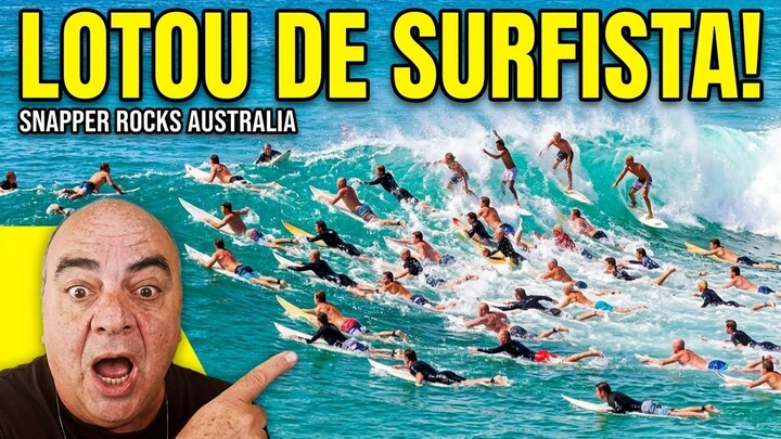 A PRAIA MAIS LOTADA DO MUNDO? OLHA ESSA ONDA! 🏄‍♂️😱🌊