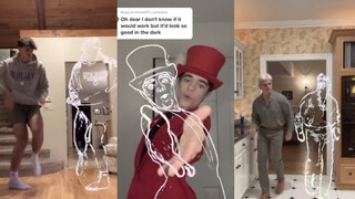 【tiktok】This neon twin filter is so cool, foreigners are showing off their skills