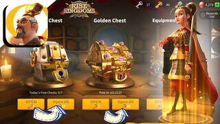 Rise of kingdoms - how to get legendary commanders Mega chests opening GOLDEN SILVER EQUIPMENT