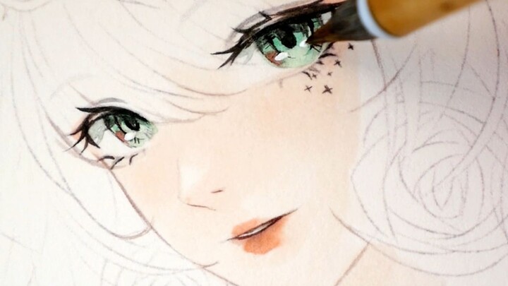 Of course, white hair should be drawn in black.
