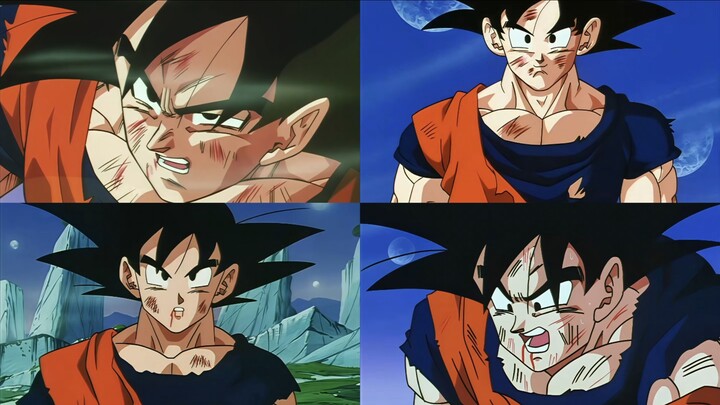 [Dragon Ball Animation] Goku in Battle-Damaged States: Clips by Different Artists
