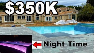 $350,000 Infinity Pool Construction Time Lapse (High End Construction)