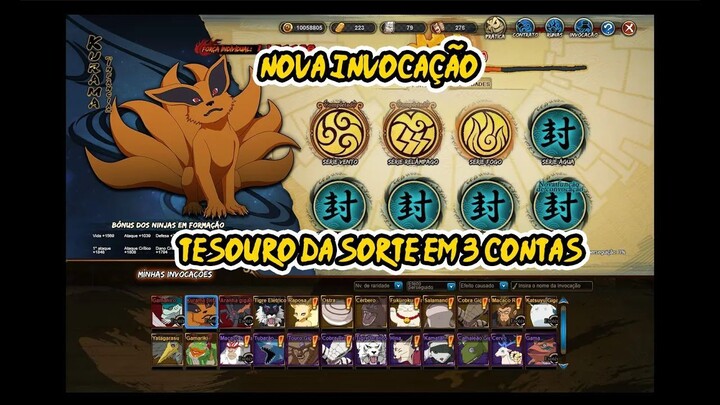 Nova Invocação Vermelha e Gasto na Roleta | Naruto Online