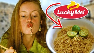 Eating Filipino Food for the First Time: Reaction to Pancit Canton