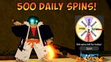 Lvl 1 Noob Spinning 500 Daily Spins in Project Slayers