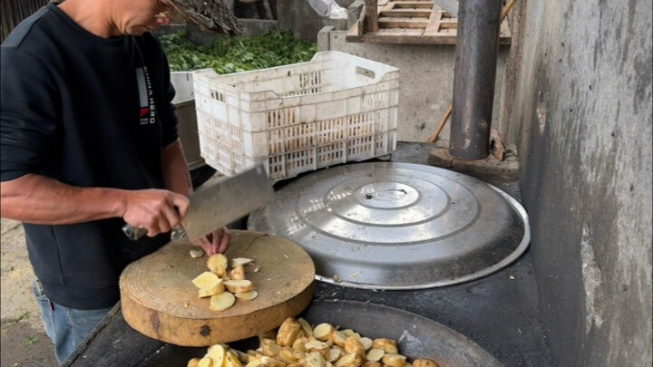 Sobat-sobat babi, makanannya siap! Hari ini kita makan kentang sepuasnya!
