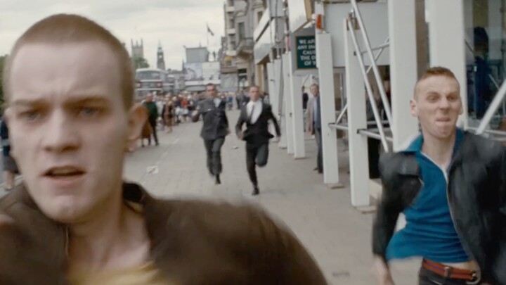 Trainspotting classic opening scene