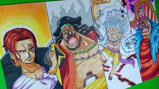 DRAWING 4 kings of the sea ONE PIECE Vẽ tân tứ hoàng VUA HẢI TẶC