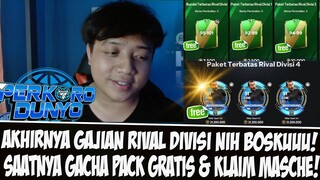 AKHIRNYA GAJIAN RIVAL DIVISI!! SAATNYA GACHA PAKET GRATIS & KLAIM MASCHERANO RIVAL DIVISI FC MOBILE