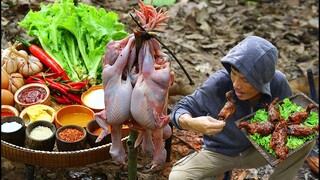 Deep Fried Quails Recipe - Cooking Quails Gravy Vs Roasted Quails Eating So Crispy and Delicious