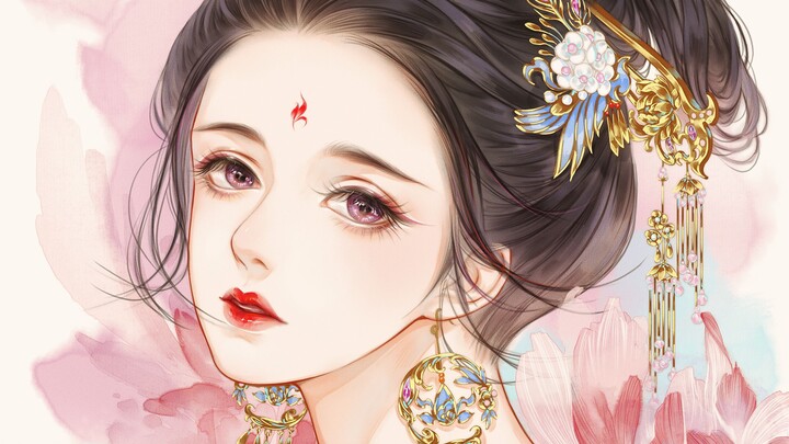 Coloring process of "Pink and Powder"