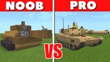 NOOB vs PRO: ARMY TANK BUILD CHALLENGE | Minecraft PE