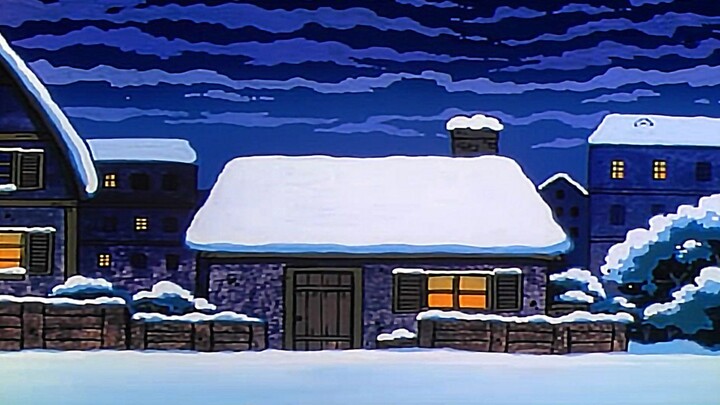 "After the heavy snowfall, the trees, houses, and roads outside the window were all covered with a t