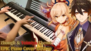 Zhongli & Yoimiya Theme EPIC Piano Cover Mashup! Genshin Impact