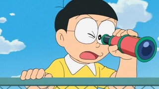 Doraemon: Nobita menggunakan teleskop untuk membantu polisi menangkap pencuri, dan juga membawa bint