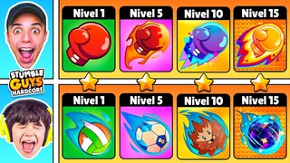 SOBREVIVE a STUMBLE GUYS HARDCORE con EMOTES ESPECIALES! 😱