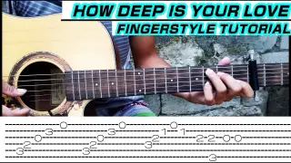 how deep is your love | Bee Gees | (Guitar Fingerstyle Tutorial) (Tabs)