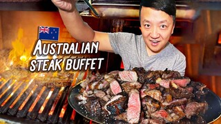ALL YOU CAN EAT Australian Steakhouse Buffet & World's GREATEST "Fish Burger" in Sydney Australia