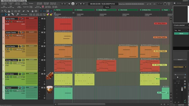 Teardown of Cue 29 - "Chapter 4 Title Card" (Score of aborted Colombian film) [TURN ON CAPTIONS!]