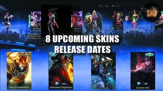 8 UPCOMING SKINS RELEASE DATES | Mobile Legends: Bang Bang!