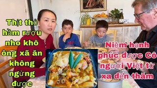 Thịt thỏ hầm rượu nho khô/niềm vui từ phương xa/oxã phạt các con/món ngon mỗi ngày/cuộc sống ở pháp/