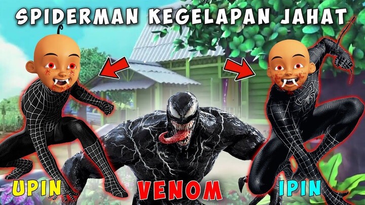 UPIN IPIN BERUBAH MENJADI SPIDERMAN KEGELAPAN JAHAT KARENA DIGIGIT VENOM - GTA 5 MOD KOCAK