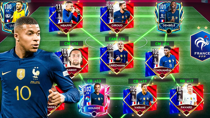 ฝรั่งเศส ฟุตบอลโลก XI! Best Special France Squad Builder - FIFA Mobile