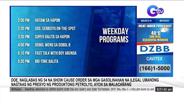 SUPER RADYO DZBB: SAKSI SA DOBOL B (MARCH 9, 2026)