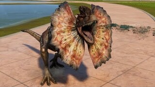 Jurassic World Evolution - Dilophosaurus & Troodon Breakout & Fight! (1080p 60FPS)