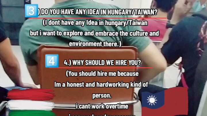 EMPLOYER INTERVIEW QUESTIONS WITH ANSWER 🇵🇭🇹🇼🇭🇺🛫