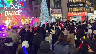 【4K HDR Korea】 Seoul CLIP, K-POP Dance Performance in Sinchon (Dec.2021)