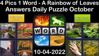 4 Pics 1 Word - A Rainbow of Leaves - 04 October 2022 - Answer Daily Puzzle + Bonus Puzzle