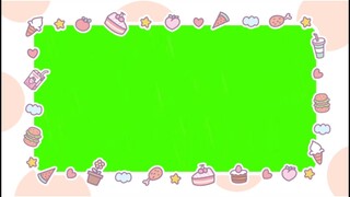 CUTE AESTHETIC OVERLAY PT. 7 | GREEN SCREEN | Peachy Grace