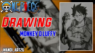 Menggambar MONKEY D LUFFY (ONE PIECE)