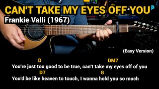 Can't Take My Eyes Off You - Frankie Valli (1967) (Easy Guitar Chords Tutorial with Lyrics) Part 1