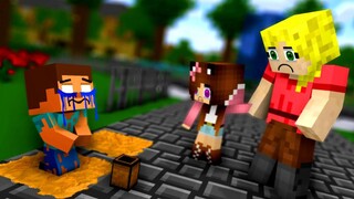 Monster School POOR BABY HEROBRINE AND WOLF - Minecraft แอนิเมชั่น