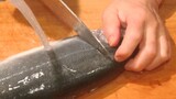 【日本料理】鲑鱼（九州生长）刺身制作过程 大和料理