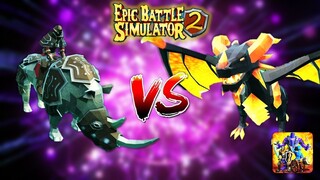 Epic Battle Simulator 2 | 120 FIRE DRAGONS VS 120 RHINOS!