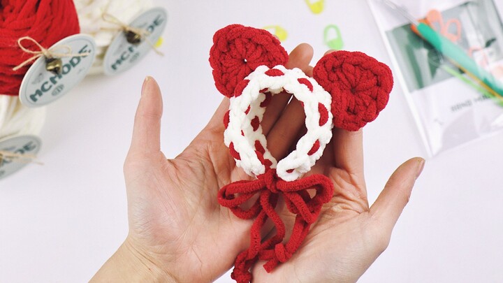 Cách làm của Mingchen | Vòng tay tai mèo đang cực kỳ hot gần đây! Những cuộn len bỏ không giờ đây đã