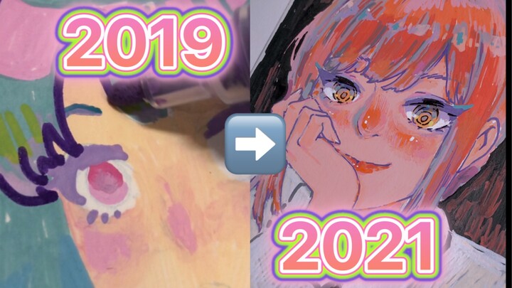 نلقي نظرة على أول لوحة بالقلم الأكريليكي