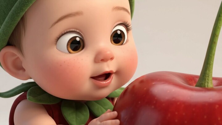 Cute Cherry Baby Eating ASMR! 樱桃宝宝ASMR吃播超治愈 #AI