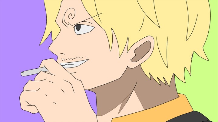 Ngegambar Sanji dari POV samping (terdapat pada salah satu poster one piece)